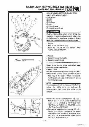 2000 Yamaha YFM400FWA(M) Factory Service workshop Manual, Page 98