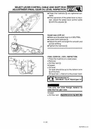 2000 Yamaha YFM400FWA(M) Factory Service workshop Manual, Page 99