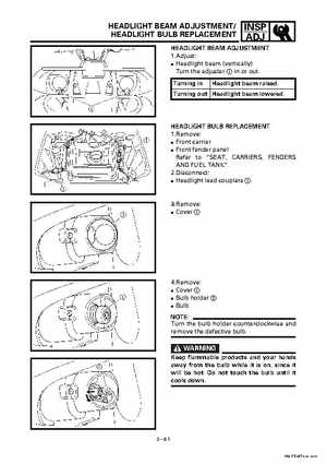 2000 Yamaha YFM400FWA(M) Factory Service workshop Manual, Page 117