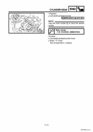 2000 Yamaha YFM400FWA(M) Factory Service workshop Manual, Page 136