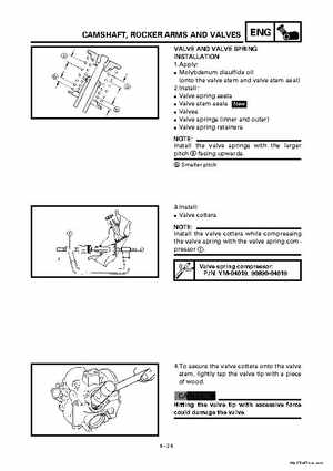 2000 Yamaha YFM400FWA(M) Factory Service workshop Manual, Page 146