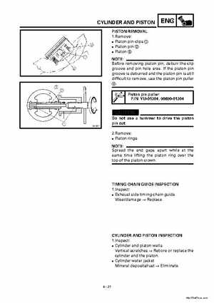 2000 Yamaha YFM400FWA(M) Factory Service workshop Manual, Page 149