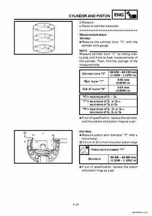 2000 Yamaha YFM400FWA(M) Factory Service workshop Manual, Page 150