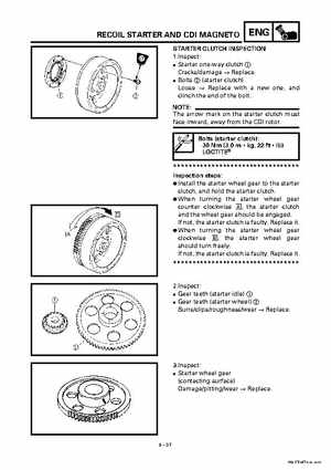 2000 Yamaha YFM400FWA(M) Factory Service workshop Manual, Page 159