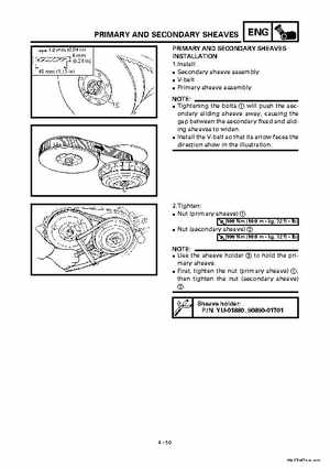 2000 Yamaha YFM400FWA(M) Factory Service workshop Manual, Page 172