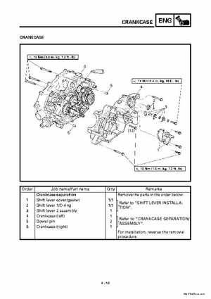 2000 Yamaha YFM400FWA(M) Factory Service workshop Manual, Page 180
