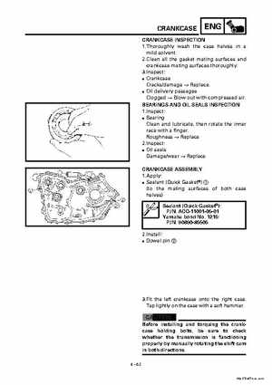 2000 Yamaha YFM400FWA(M) Factory Service workshop Manual, Page 184