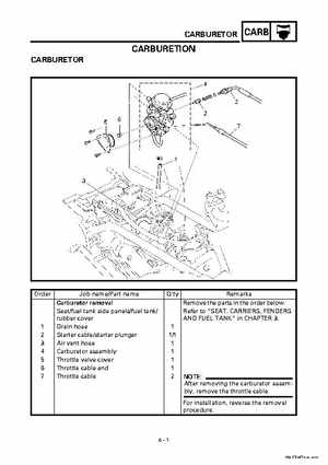 2000 Yamaha YFM400FWA(M) Factory Service workshop Manual, Page 225