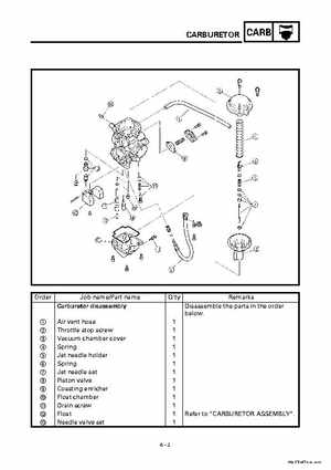 2000 Yamaha YFM400FWA(M) Factory Service workshop Manual, Page 226
