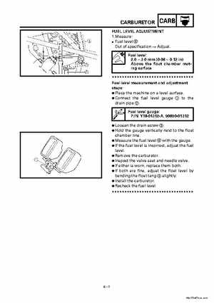 2000 Yamaha YFM400FWA(M) Factory Service workshop Manual, Page 231