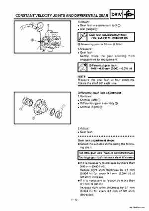 2000 Yamaha YFM400FWA(M) Factory Service workshop Manual, Page 245