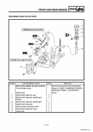 2000 Yamaha YFM400FWA(M) Factory Service workshop Manual, Page 278
