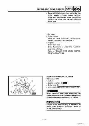 2000 Yamaha YFM400FWA(M) Factory Service workshop Manual, Page 284