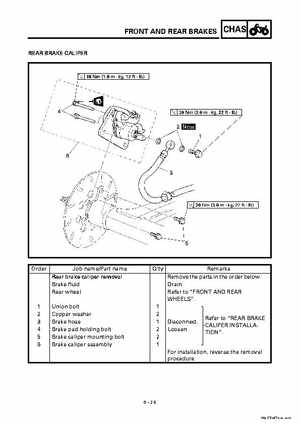 2000 Yamaha YFM400FWA(M) Factory Service workshop Manual, Page 288