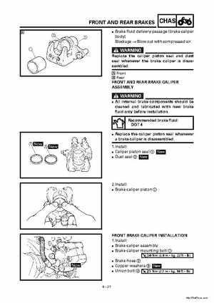 2000 Yamaha YFM400FWA(M) Factory Service workshop Manual, Page 291