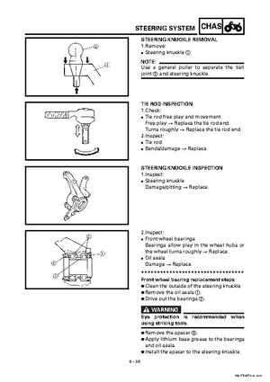 2000 Yamaha YFM400FWA(M) Factory Service workshop Manual, Page 302