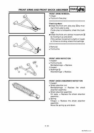 2000 Yamaha YFM400FWA(M) Factory Service workshop Manual, Page 306