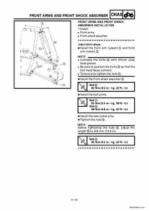 2000 Yamaha YFM400FWA(M) Factory Service workshop Manual, Page 307