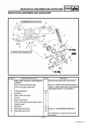 2000 Yamaha YFM400FWA(M) Factory Service workshop Manual, Page 308