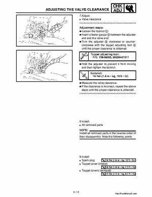 2001 Yamaha YFM660 Raptor Factory Service Manual, Page 66