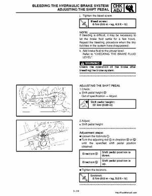 2001 Yamaha YFM660 Raptor Factory Service Manual, Page 95