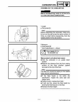 2001 Yamaha YFM660 Raptor Factory Service Manual, Page 279