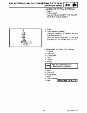 2002 Yamaha YFM660 Grizzly factory service and repair manual, Page 290