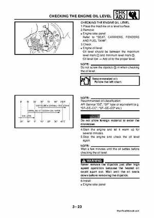 2003 2005 YFM45FAR, YFM450FAR Kodiak OEM Service Manual, Page 87