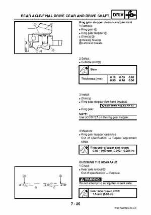 2003 2005 YFM45FAR, YFM450FAR Kodiak OEM Service Manual, Page 269