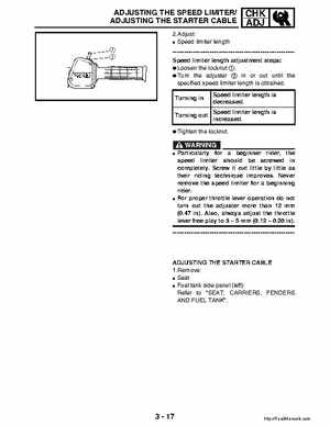2003 Yamaha YFM400FAR Kodiak Factory Service Manual, Page 78