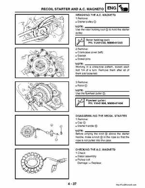 2003 Yamaha YFM400FAR Kodiak Factory Service Manual, Page 160