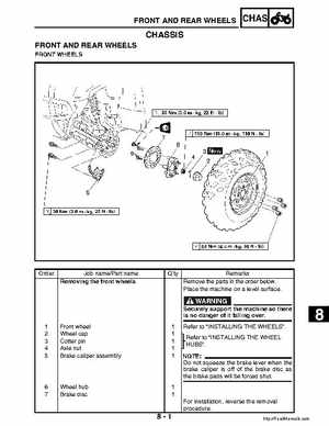 2003 Yamaha YFM400FAR Kodiak Factory Service Manual, Page 258