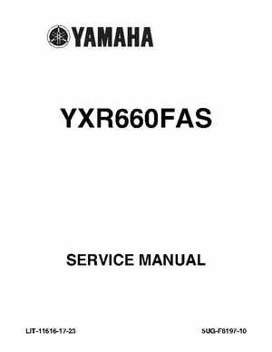 2004-2005 660 Yamaha Rhino Factory Service Manual, Page 1