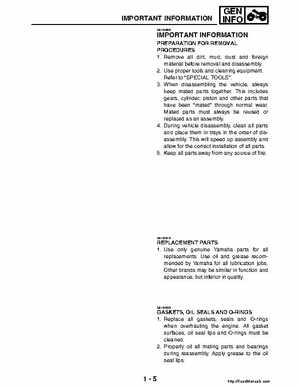 2004-2005 660 Yamaha Rhino Factory Service Manual, Page 21