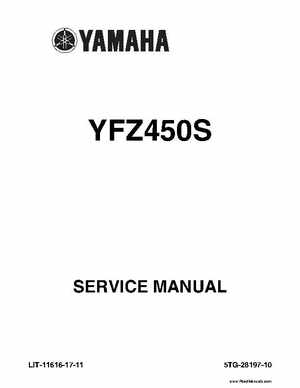 2004 Official factory service manual for Yamaha YFZ450S ATV Quad., Page 1