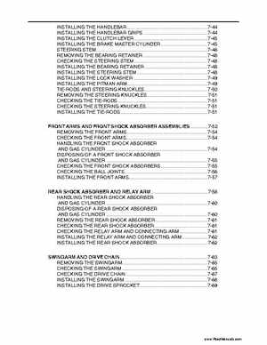 2004 Official factory service manual for Yamaha YFZ450S ATV Quad., Page 13