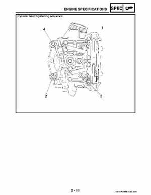 2004 Official factory service manual for Yamaha YFZ450S ATV Quad., Page 34