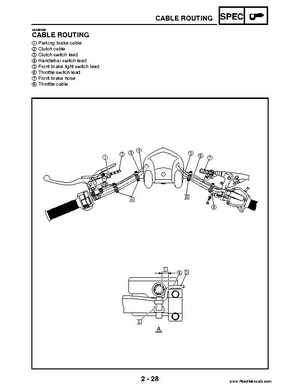 2004 Official factory service manual for Yamaha YFZ450S ATV Quad., Page 51