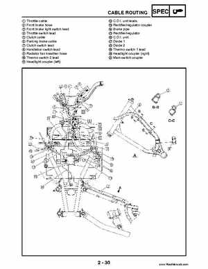 2004 Official factory service manual for Yamaha YFZ450S ATV Quad., Page 53