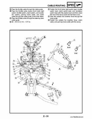 2004 Official factory service manual for Yamaha YFZ450S ATV Quad., Page 54
