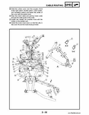 2004 Official factory service manual for Yamaha YFZ450S ATV Quad., Page 55
