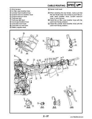 2004 Official factory service manual for Yamaha YFZ450S ATV Quad., Page 60