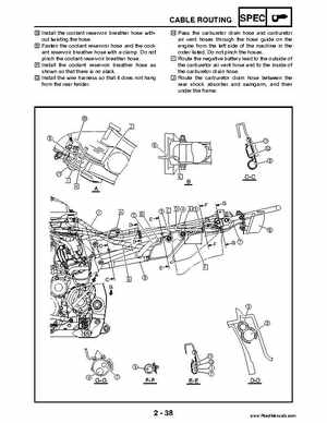 2004 Official factory service manual for Yamaha YFZ450S ATV Quad., Page 61