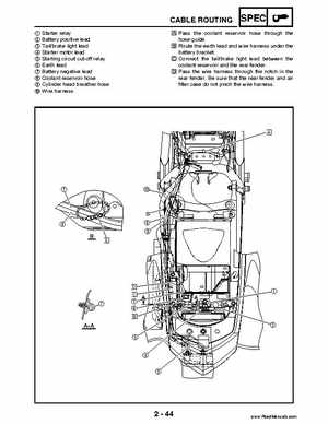 2004 Official factory service manual for Yamaha YFZ450S ATV Quad., Page 67