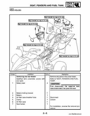 2004 Official factory service manual for Yamaha YFZ450S ATV Quad., Page 74