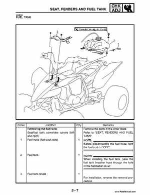 2004 Official factory service manual for Yamaha YFZ450S ATV Quad., Page 75