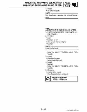 2004 Official factory service manual for Yamaha YFZ450S ATV Quad., Page 81