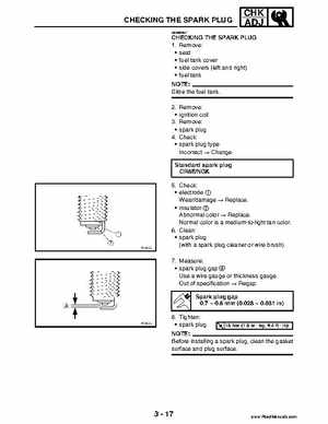 2004 Official factory service manual for Yamaha YFZ450S ATV Quad., Page 85
