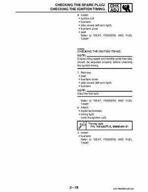 2004 Official factory service manual for Yamaha YFZ450S ATV Quad., Page 86
