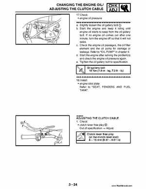 2004 Official factory service manual for Yamaha YFZ450S ATV Quad., Page 92